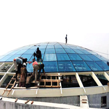 Prefab  Church Skylights Design Steel Frame Glass Atrium Dome Roof Building